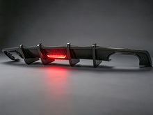 Carbon Fiber Look Rear Diffuser w/ LED Brake Light For Audi A5 S-Line S5 B9 2017-2019