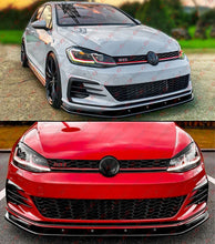 For 2015-2021 VW Golf R GTI MK7 MK7.5 Front Bumper Lip Splitter Gloss Black