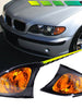 Yellow Lens Front Bumper Corner Turn Signal Lights For BMW 02-05 E46 3-SERIES 4 Door Sedan