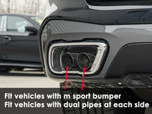 Pair Exhaust Tips Gloss Black for BMW X5 G05 X6 G06 X7 G07 M Sport 2019-2026