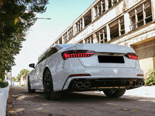 S6 Style Rear Diffuser w/ Black Exhaust Tips for 2019-2025 Audi A6 C8 S-line S6 di92