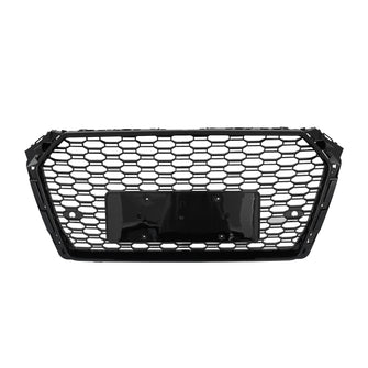 Gloss Black RS4 Style Grill Fits 2017-2019 Audi A4 S4 S-line Front Bumper Grille Grill