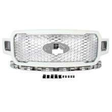 Fit 2018-2020 Ford F-150 F150 Oxford White+Chrome Honeycomb Front Bumper Grille