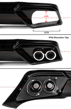 Gloss Black Rear Bumper Diffuser w/ LED Light Exhaust Tips fit for 2023-2025 Honda Accord