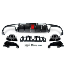 Carbon Style Rear Diffuser Exhaust Tailpipes For Mercedes Coupe C205 C43 C300 AMG 2015-2020