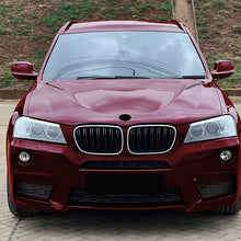 Front Bumper Grill Bumper Grille With LED Light For BMW X3 F25 2011-2013 Double Line