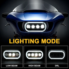 LED Dual Headlight w/ DRL Ring Fit For Harley Road Glide Special Limited CVO Ultra 2015+