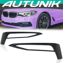 For 2017-2020 BMW 5 Series G30 540i 530i Front Fog Light Grille Trim Gloss Black