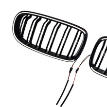 For 2009-2011 BMW 3 Series E90 Sedan Gloss Black Front Kidney Grille Bumper Grill w/ LED Light