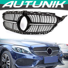 Diamond Front Bumper Grill For Mercedes W205 C205 C250 C300 C43 2015-2018