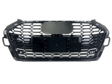 RS4 Style Honeycomb Black Front Grille for 2020-2024 Audi A4 B9 Standard Bumper