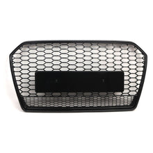 Front Mesh Honeycomb Grille Grill Gloss Black for Audi A6 S6 C7 2016-18 Facelift