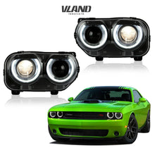 Pair LED DRL Projector Headlights For 15-22 Dodge Challenger SE R/T Front Lamps