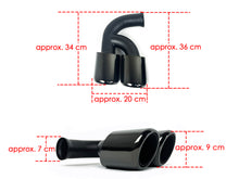 Gloss Black Exhaust Tips Pipes For Porsche 958.1 Cayenne 92A V8 2011-2014 Short Tailpipe