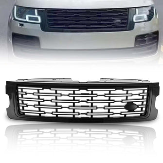 For 2018-2022 Range Rover Up To 2023 Gloss Black Front Upper Bumper Grille Grill