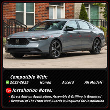 For 2023-2025 Honda Accord Yofer Black Side Skirt Extension - Meteorite Gray Trim