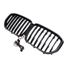 For 2019-2023 BMW X5 G05 Gloss Black Front Grille Grill Mesh w/ LED Lights