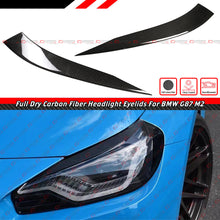 For 2023-2025 BMW G87 M2 Dry Carbon Fiber Headlight Eyelid Eyebrow Trim Cover Accent