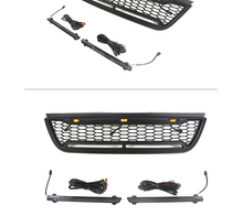 Black Front Bumper Upper Grille Grill W/Light Bar Fit For Ford Explorer 2002-2005