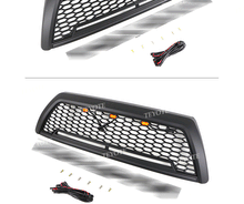 Black Front Bumper Upper Grille Fits For Toyota 4Runner 2006-2009 Honeycomb Grill With Light