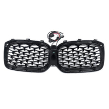 Front Kidney Grille Diamond Grill W/ LED Light For 2022-2024 BMW X3 G01 X4 G02