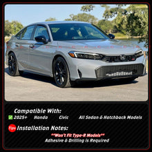 For 2025-2026 Honda Civic GF Bodykit Gloss Black Pearl Front Bumper Lip Splitter