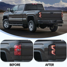 Clear LED Tail Lights For 2014-18 GMC-Sierra 1500 2500 3500 Rear Lamps With Startup Animation