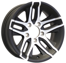 14X5.5 Aluminum Trailer Wheel 5 Lug 4.5 Center Altitude Matte Black Rim