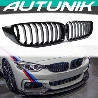 Black Front Kidney Grille For BMW 4-Series F32 F33 F36 M4 F82 F83
