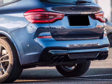 Gloss Black Rear Diffuser + Exhaust Tips Replace for BMW X3 G01 M-Sport 2018-2021
