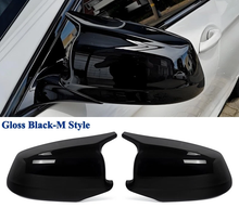 Gloss Black Side Mirror Cover Caps Replacement For BMW 5 Series F10 F11 2011-2013 Pre-LCI