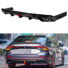 Gloss Black Rear Bumper Diffuser w/ LED Light Exhaust Tips fit for 2023-2025 Honda Accord