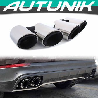 Chrome Exhaust Tips Muffler Chrome for Porsche Macan Base 2019-2024