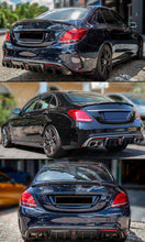 For 2015-2021 Mercedes W205 C300 C450 C43 C63 AMG Sedan Carbon Fiber Rear Bumper Diffuser