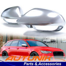 Pair L+R For 2012-2018 AUDI A6 C7 S6 RS6 Matte Chrome Mirror Cover Caps Replacement