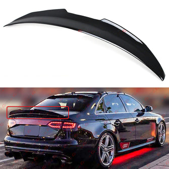 Gloss Black Rear Trunk Spoiler Wing For 2009-2012 Audi A4 B8 Sedan