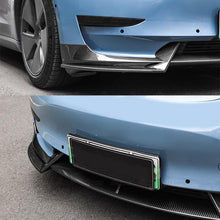 Carbon Style Front Bumper Lip Spoiler Splitter For Tesla Model Y 2020-2024