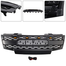 Grille Front Bumper Upper Grill Black w/Lights for Nissan Frontier 2009-2016