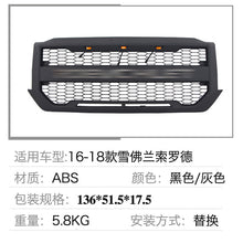 Front Grille Mesh Grill With Side Lights Black for Chevrolet Silverado 2016-2018