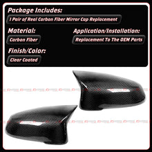 For 2023-2026 BMW X1 U11 X2 U10 M Style Real Carbon Fiber Mirror Caps Replacement