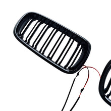 For 2014-2018 BMW X5 F15 X6 F16 Gloss Black LED Light Front Kidney Grille Upper Grill Radiator