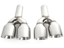Pair Quad 4" Out Exhaust Tips 2.5" In Fit Ford Mustang S550 2.3L EcoBoost 15-23 / Challenger 2008–2023 (3.6L V6 SXT/GT, 5.7L V8 R/T)