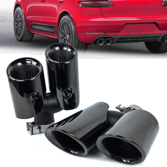 Stainless Steel Black Exhaust Tips for Porsche Macan 2.0L 2014-2018