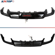 Rear Bumper Diffuser for 2018-2024 Toyota Camry SE XSE Glossy Black W/ LED Light