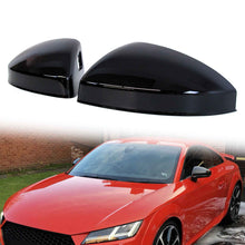 Gloss Black Mirror Cover Caps Replace For AUDI TT MK3 8S TT TTS TTRS R8 2015-2025 W/ Lane Assist