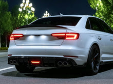 Fits 2017-2019 Audi A4 B9 Non S-Line Rear Diffuser Lip w/ Integrated LED Light