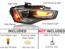 Right Passenger Side For 2013-2016 Audi A5 S5 [HID/Xenon w/o AFS] LED DRL Projector Headlight