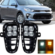 LED DRL Daytime Running Light Front Fog Lamps For Kia Rio 2018-2020 w/ Turn Signal