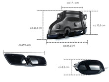Rear Diffuser Lip w/ Black Exhaust Tips For Mercedes GLE W166 SUV GLE300 GLE350 GLE400 GLE43 AMG 2015-2018
