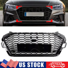 For Audi B9.5 A4 Sline S4 2020-2022 Front Bumper Grill Honeycomb Center Grille